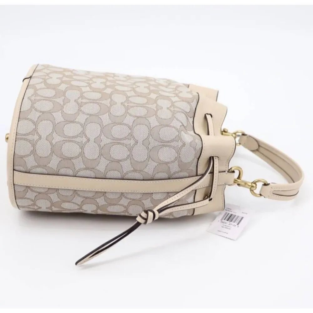 NWT Coach Signature Jacquard Field Women's Bucket Bag